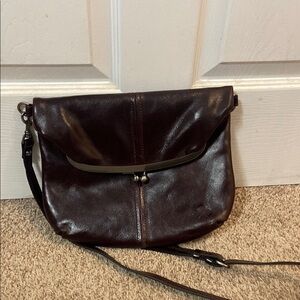 Patricia Nash Chic Dark Brown Leather Crossbody Bag